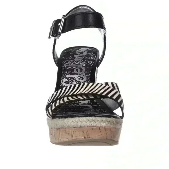 Sam Edelman zebra print clay wedge sandals - Picture 3 of 6